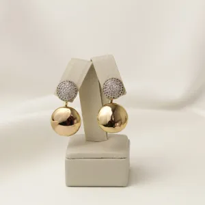 BRINCO ZIRCÔNIA COM BOLA MONTAGEM