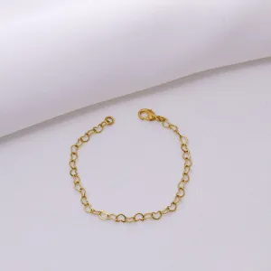 PULSEIRA CORAÇÃO PP BANHO OURO 18K