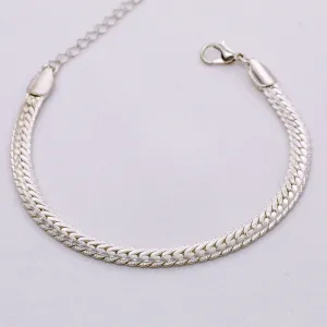 PULSEIRA TRANÇADA BANHO PRATA