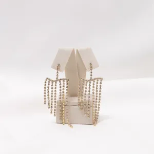 BRINCO DE FRANJA COM ZIRCÔNIA BANHO OURO 18K