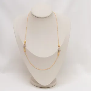 COLAR ESTRELA ECHEVERIA COM RÓDIO BRANCO BANHO OURO 18K