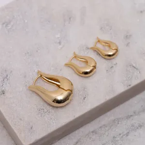 BRINCO ARGOLA BAULADA P BANHO OURO 18K