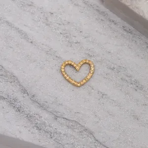 PINGENTE CORAÇÃO VAZADO LISO BANHO OURO 18K