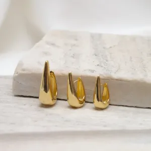 BRINCO ARGOLA CLICK ABAULADA LISA G BANHO OURO 18K