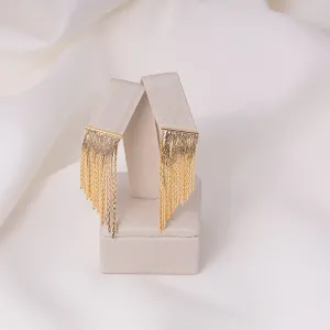 BRINCO FESTA FRANJA LISO BANHO OURO 18K