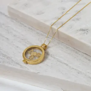 COLAR MEDALHÃO COM PINGENTES BANHO OURO 18K