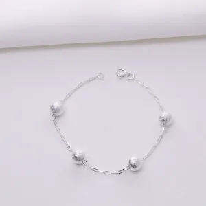 PULSEIRA COM ESFERAS FOSCA BANHO PRATA