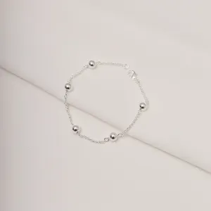 PULSEIRA BOLINHAS LISAS M BANHO PRATA