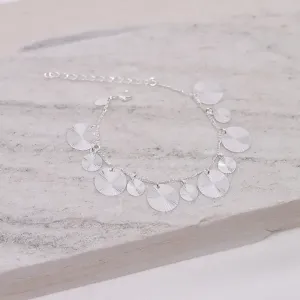 PULSEIRA CÍRCULOS DIAMANTADOS BANHO PRATA