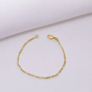 PULSEIRA MASCULINA TRÊS ELOS FINOS BANHO OURO 18K