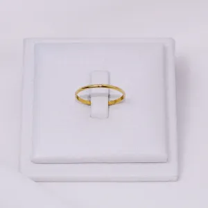 ANEL FINO LISO BANHO OURO 18K