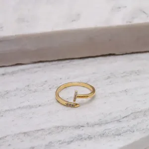 ANEL PREGO FINO COM ZIRCÔNIA BANHO OURO 18K