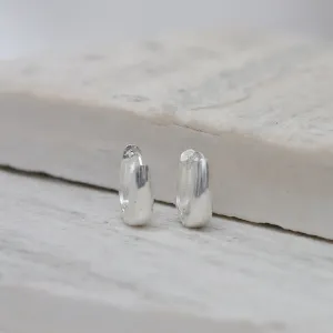 BRINCO ARGOLA OVAL LISA M BANHO PRATA
