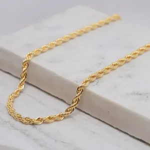 CORRENTE CABO DE AÇO G 5MM BANHO OURO 18K