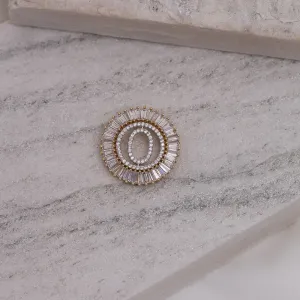 PINGENTE LETRA O COM ZIRCÔNIA BANHO OURO 18K
