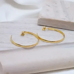 BRINCO ARGOLA CHAPA LISA BANHO OURO 18K