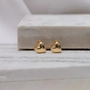 BRINCO ARGOLINHA CORAÇÃO BANHO OURO 18K