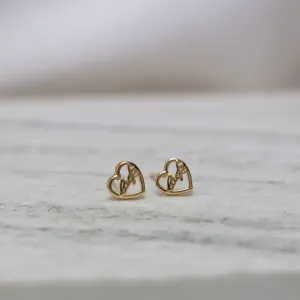 BRINCO CORAÇÃOZINHO LISO LOOK BANHO OURO 18K