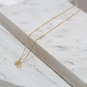 COLAR CACHORRO COM CORAÇÃO BANHO OURO 18K