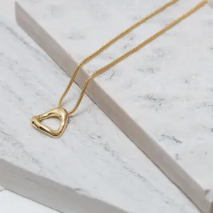 COLAR OCO ARAMADO COM PINGENTE ORGÂNICO BANHO OURO 18K