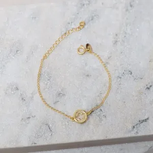 PULSEIRA INFANTIL ESPÍRITO SANTO BANHO OURO 18K