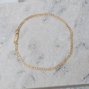 PULSEIRA MASCULINA ELOS GRUMET 2MM BANHO OURO 18K