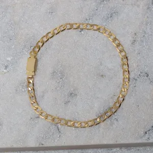 PULSEIRA MASCULINA ELOS GRUMET 4.8MM BANHO OURO 18K