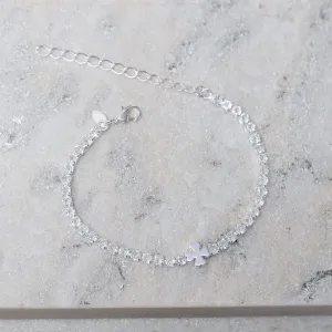 PULSEIRA RIVIERA COM TREVO BANHO PRATA