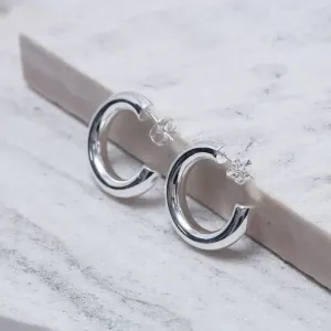 BRINCO ARGOLA TUBO P LISO BANHO PRATA