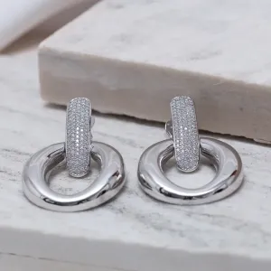 BRINCO POWER CRAVEJADO BANHO RÓDIO BRANCO