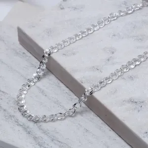 CHOKER ELOS DUPLOS BANHO PRATA