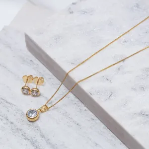 CONJUNTO PONTO DE LUZ P BANHO OURO 18K