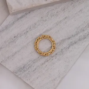 PINGENTE MANDALA FOCO/FORÇA/FÉ BANHO OURO 18K