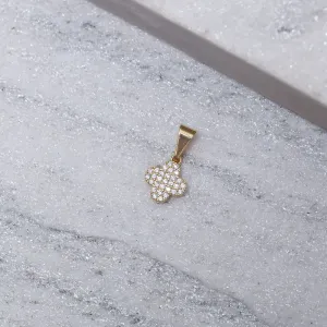 PINGENTE VIRGINIA CRAVEJADO PP BANHO OURO 18K