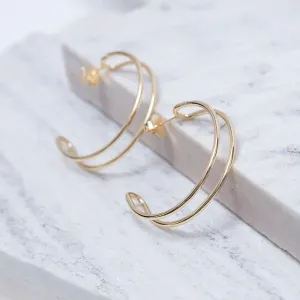 BRINCO ARGOLA DUPLA BANHO OURO 18K