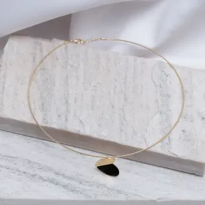 COLAR ARO CORAÇÃO LISO BANHO OURO 18K