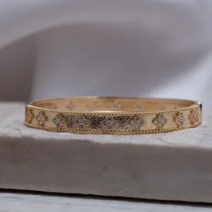 BRACELETE VIRGINIA COM ZIRCÔNIAS CRISTAIS BANHO OURO 18K