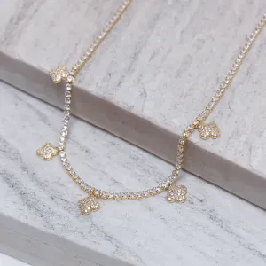CHOKER RIVIERA COM VIRGINIA PUFFER CRAVEJADA BANHO OURO 18K