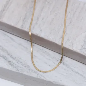 COLAR FITA ESPELHADA 60 CM BANHO OURO 18K