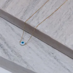 COLAR OLHO GREGO VENEZIANA FINA BANHO OURO 18K