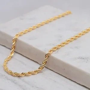 CORRENTE CABO DE AÇO G 5MM BANHO OURO 18K