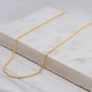 CORRENTE CABO DE AÇO P 2,5MM BANHO OURO 18K