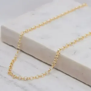 CORRENTE ELO PORTUGUÊS P 4MM BANHO OURO 18K
