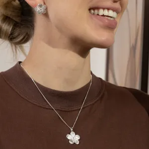 CONJUNTO FLOR RISCADA BANHO PRATA