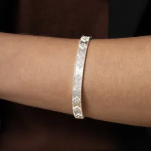 BRACELETE VIRGINIA COM ZIRCÔNIAS CRISTAIS BANHO PRATA