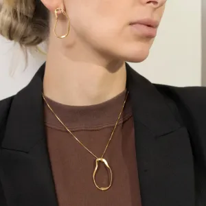 CONJUNTO ORGÂNICO FINO VAZADO BANHO OURO 18K
