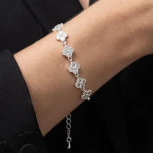 PULSEIRA VIRGINIA CRAVEJADA BANHO PRATA