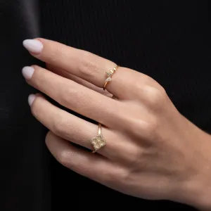 ANEL BORBOLETAS DELICADO BANHO OURO 18K