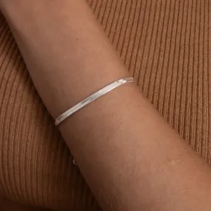 PULSEIRA FITA ESPELHADA M BANHO PRATA