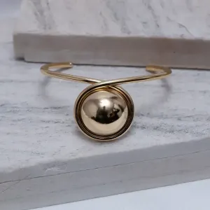 BRACELETE ESFERA ABAULADA BANHO OURO 18K